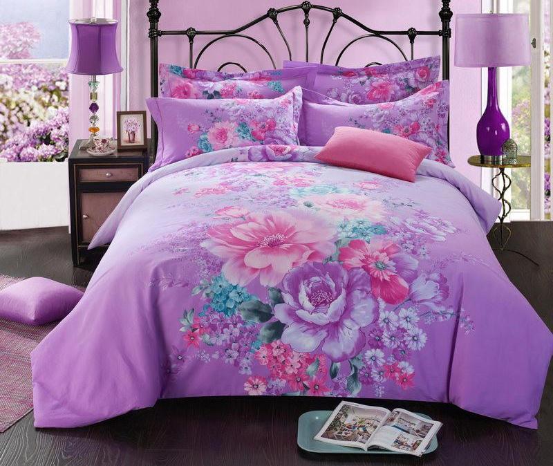 Boho Red Blue Pink 100%Thicken Cotton Bedding set Duvet Cover Bed Sheet Pillow Sham Bed Set King Queen Size 4PCS-Dollar Bargains Online Shopping Australia