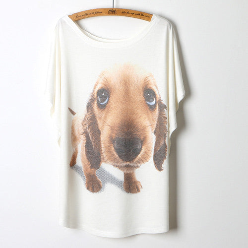 Fashion Summer Tee Shirt Women T-shirt Harajuku Elephant Animal Print Short Sleeve Camisetas Mujer White T shirt Women Tops-Dollar Bargains Online Shopping Australia