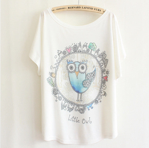 Fashion Summer Tee Shirt Women T-shirt Harajuku Elephant Animal Print Short Sleeve Camisetas Mujer White T shirt Women Tops-Dollar Bargains Online Shopping Australia