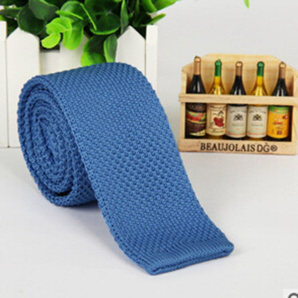 Men's Fashion Solid Tie Knit Knitted Tie Plain Necktie Narrow Slim Skinny Woven-Dollar Bargains Online Shopping Australia