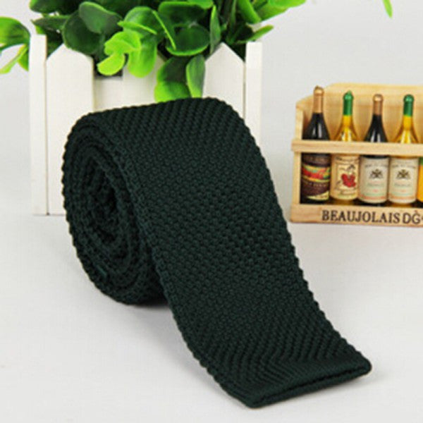 Men's Fashion Solid Tie Knit Knitted Tie Plain Necktie Narrow Slim Skinny Woven-Dollar Bargains Online Shopping Australia