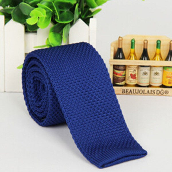 Men's Fashion Solid Tie Knit Knitted Tie Plain Necktie Narrow Slim Skinny Woven-Dollar Bargains Online Shopping Australia