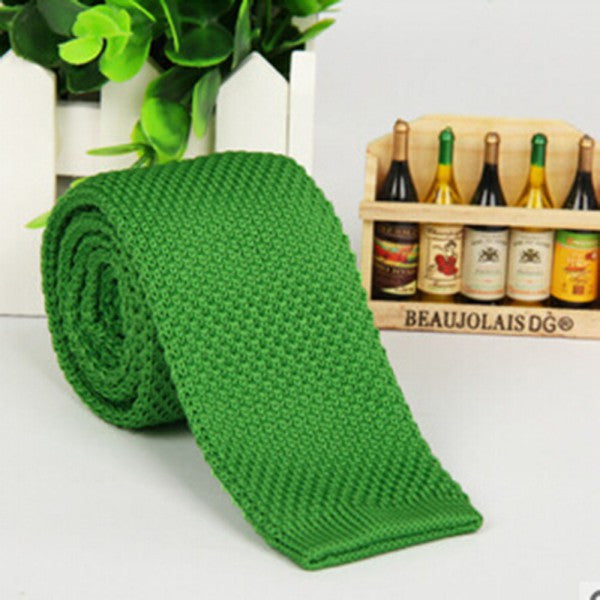 Men's Fashion Solid Tie Knit Knitted Tie Plain Necktie Narrow Slim Skinny Woven-Dollar Bargains Online Shopping Australia