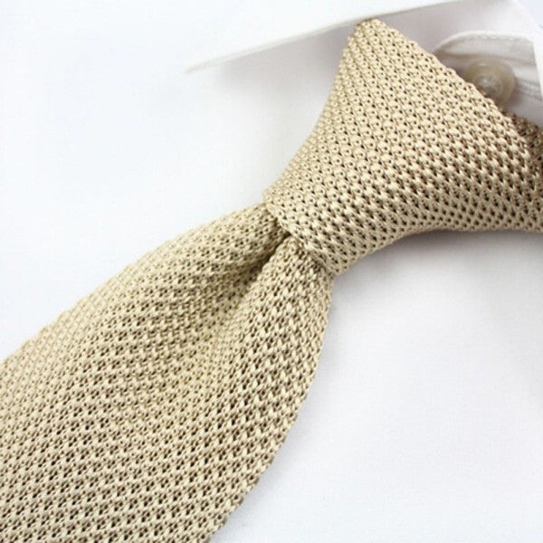 Men's Fashion Solid Tie Knit Knitted Tie Plain Necktie Narrow Slim Skinny Woven-Dollar Bargains Online Shopping Australia