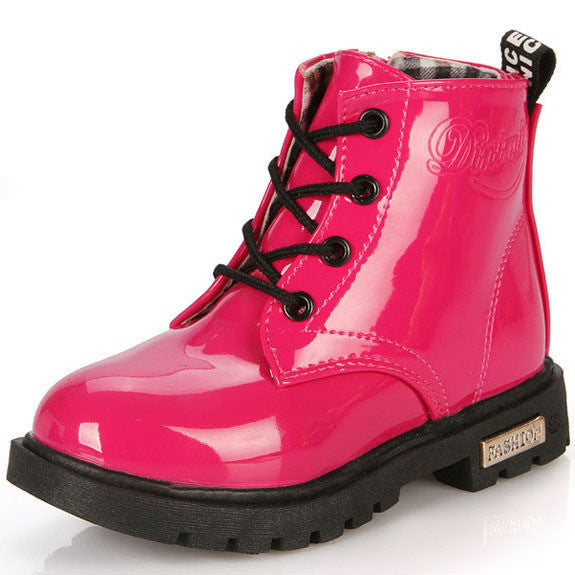 Kids PU Leather Boots for Boys & Girls 4 Colors Children Waterproof Martin Motorcycle Boots Kids Autumn Boots, YJ019-Dollar Bargains Online Shopping Australia