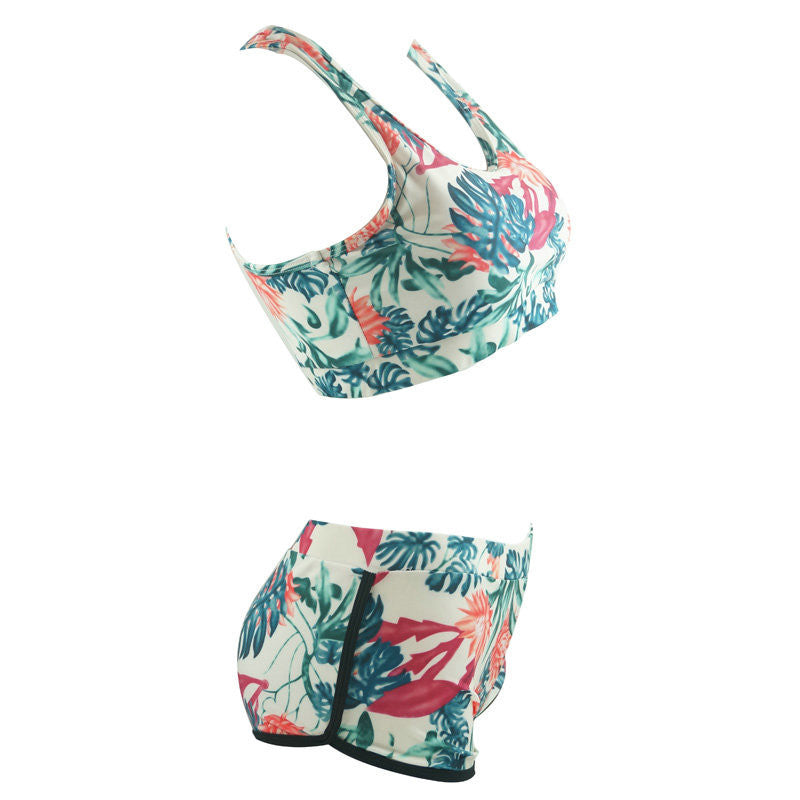 Sexy Bikinis Set Swimwear Women Swimsuits biquini Printing Shorts Straight Beachwear Swim Bathing Suits - CelebritystyleFashion.com.au online clothing shop australia