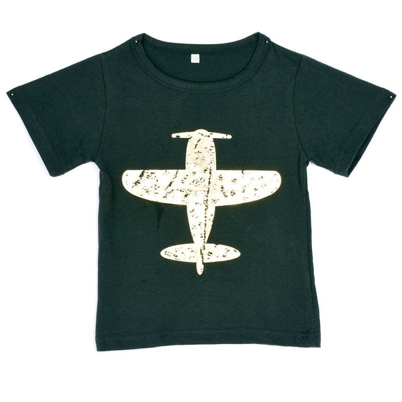 Aeroplane Boys Tshirt Childrens Clothing Cotton-Dollar Bargains Online Shopping Australia