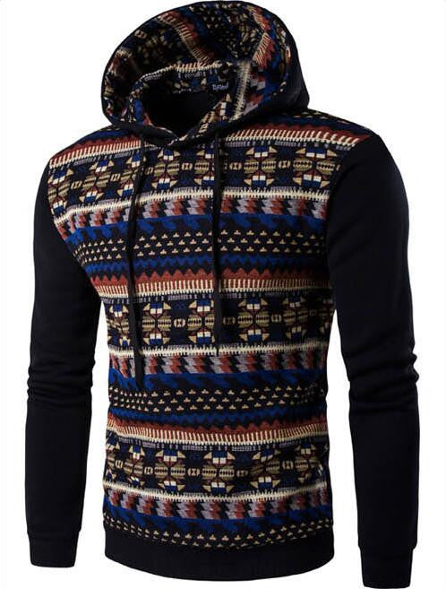 Hoodies Mens Hombre Hip Hop Male Brand Hoodie Fashion Geometric Print Sweatshirt Suit Men Slim Fit Men Hoody XXL EYRV - CelebritystyleFashion.com.au online clothing shop australia