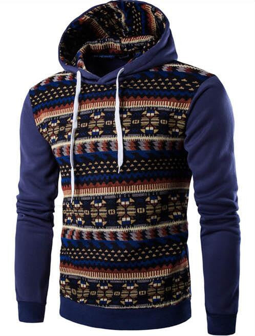 Hoodies Mens Hombre Hip Hop Male Brand Hoodie Fashion Geometric Print Sweatshirt Suit Men Slim Fit Men Hoody XXL EYRV - CelebritystyleFashion.com.au online clothing shop australia