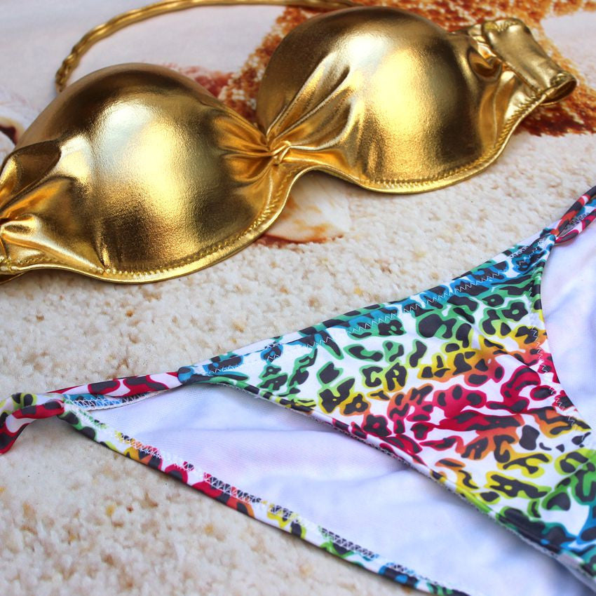 Women Bikini Sexy Padded Top Swimsuit Bikinis Sets Push Up Swimwear Women Biquini beachwear bathing suit - CelebritystyleFashion.com.au online clothing shop australia