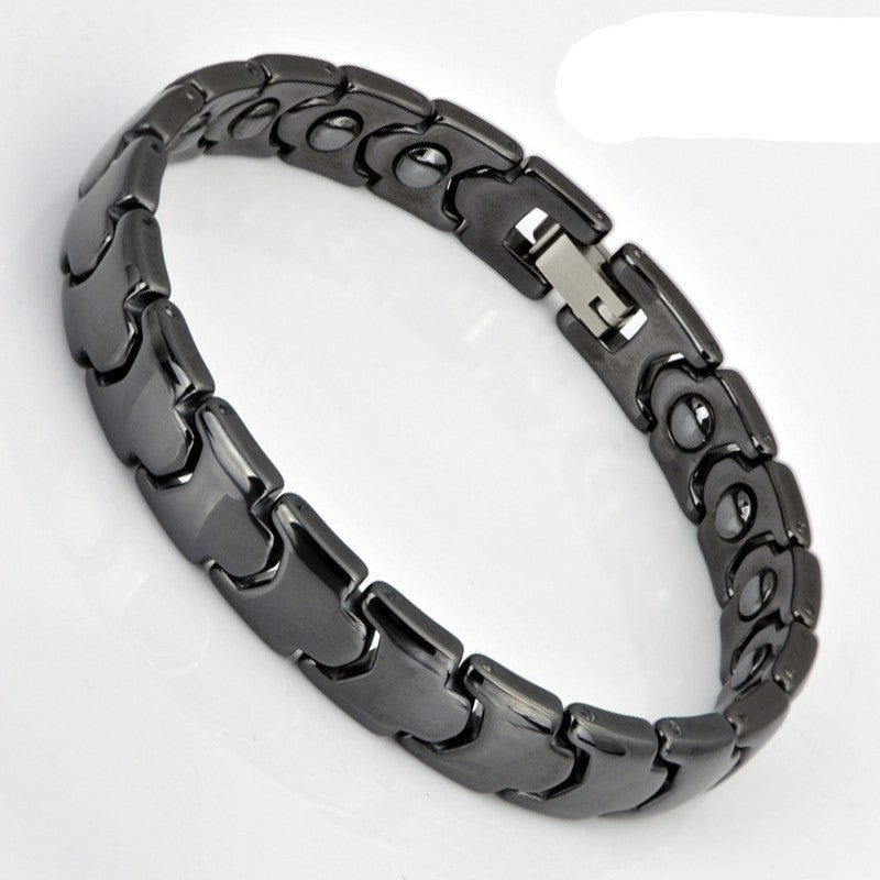 time Black White Bio Elements Energy Ceramic Bracelet Bangle Lovers Magnetic Germanium Health Chain Charms Women Men Jewelry - CelebritystyleFashion.com.au online clothing shop australia