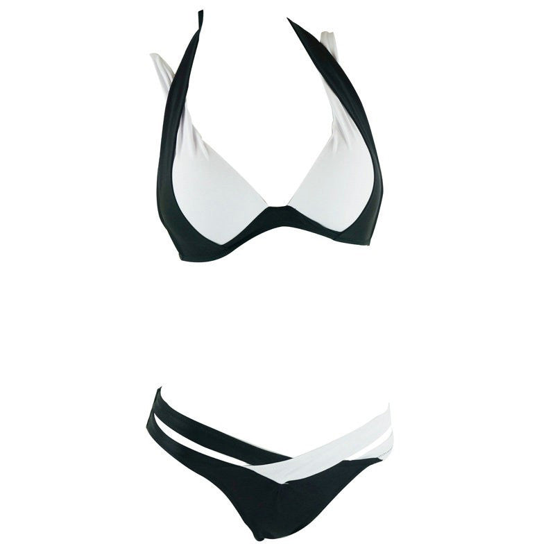 Summer Sexy Bikini Set Swimsuits Push Up Swimwear Women Cross Double Halter Swim Bathing Suits-Dollar Bargains Online Shopping Australia