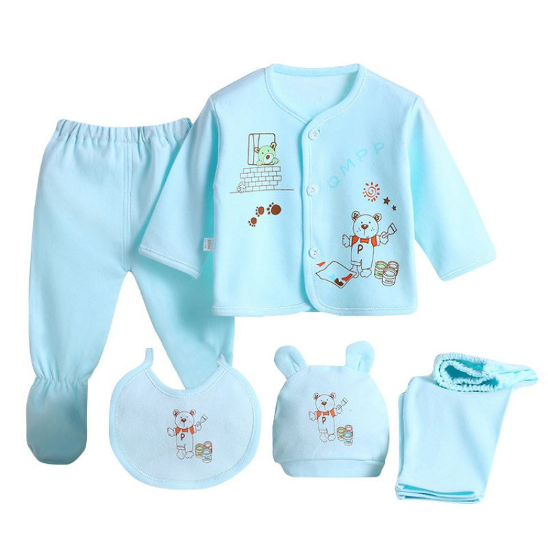 5 Pieces/set Newborn Baby Clothing Set Brand Baby Boy/Girl Clothes 100% Cotton Cartoon Underwear 0-3M S2 - CelebritystyleFashion.com.au online clothing shop australia