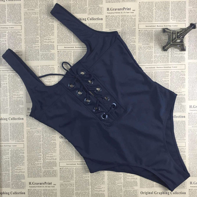 NEW White Black Red bandage one piece swimsuit strappy one piece swimwear bathing suit vintage white monokini-Dollar Bargains Online Shopping Australia