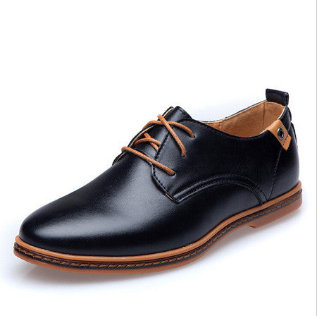 Men Leather Shoes Oxfords European Men Fashion Big Size Dress Shoes Loafers Sapatos Male Lace-Up Casual Flats Shoes-Dollar Bargains Online Shopping Australia