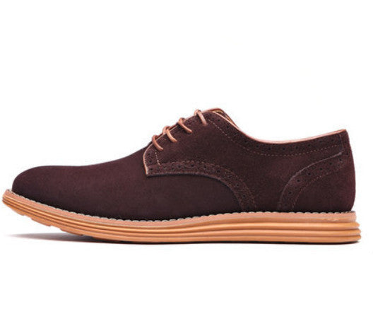 Breathable Men Oxford Shoes Casual Suede Leather Shoes Men Flats Green Gray Brown - CelebritystyleFashion.com.au online clothing shop australia