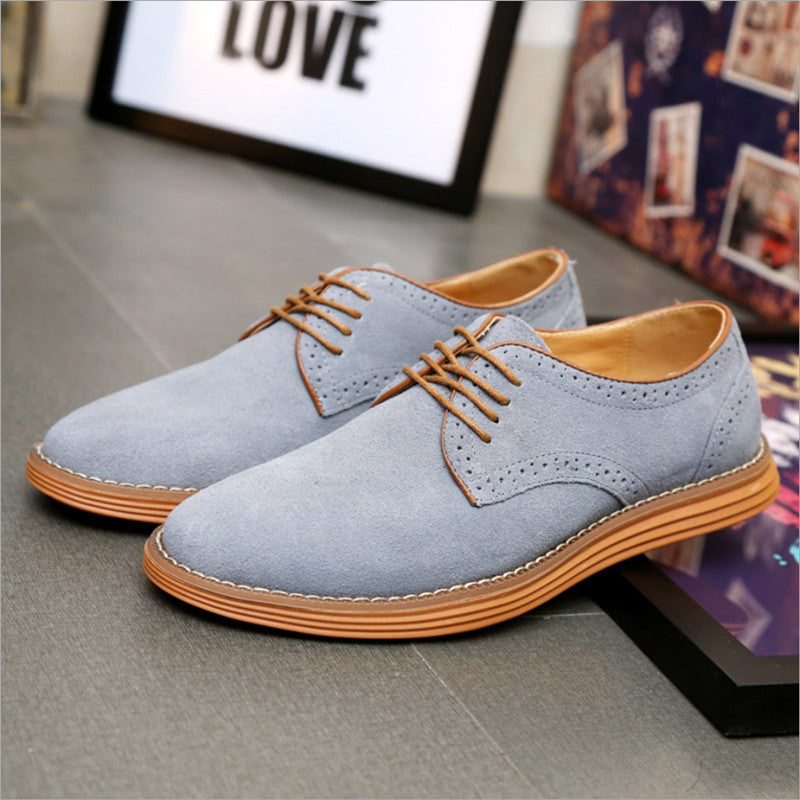 Breathable Men Oxford Shoes Casual Suede Leather Shoes Men Flats Green Gray Brown - CelebritystyleFashion.com.au online clothing shop australia