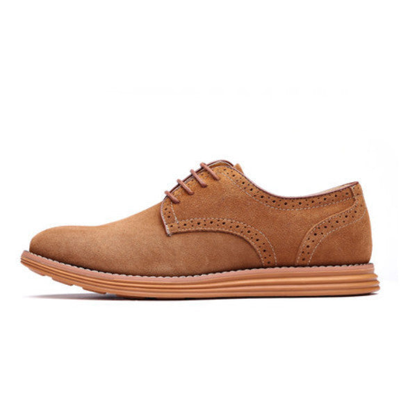 Breathable Men Oxford Shoes Casual Suede Leather Shoes Men Flats Green Gray Brown - CelebritystyleFashion.com.au online clothing shop australia