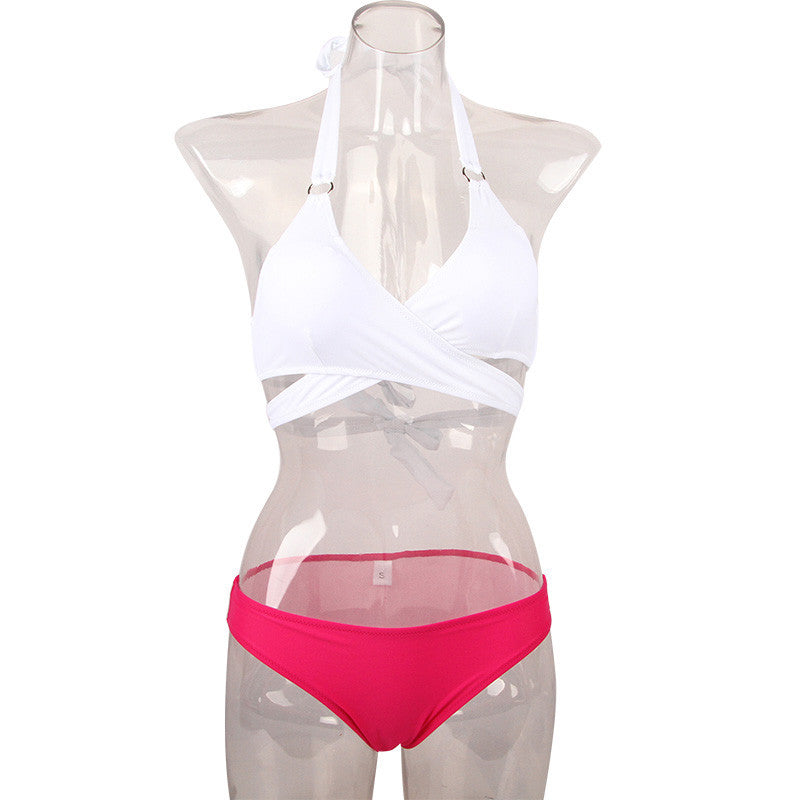Sexy Criss Cross Bikini Brazilian Bandage Swimsuit Women Push Up Swimwear Bikini Set Wrap Top Bathing Suits Biquini - CelebritystyleFashion.com.au online clothing shop australia