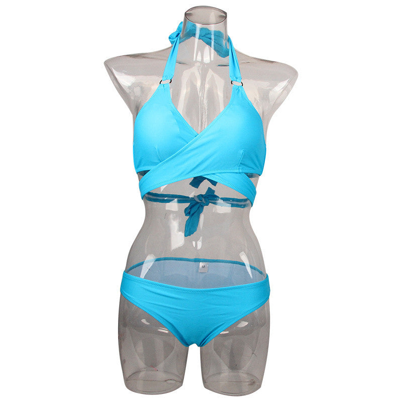 Sexy Criss Cross Bikini Brazilian Bandage Swimsuit Women Push Up Swimwear Bikini Set Wrap Top Bathing Suits Biquini - CelebritystyleFashion.com.au online clothing shop australia