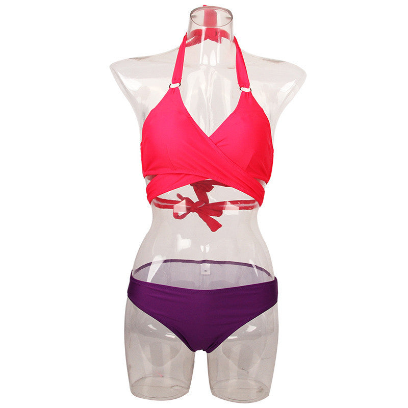 Sexy Criss Cross Bikini Brazilian Bandage Swimsuit Women Push Up Swimwear Bikini Set Wrap Top Bathing Suits Biquini - CelebritystyleFashion.com.au online clothing shop australia