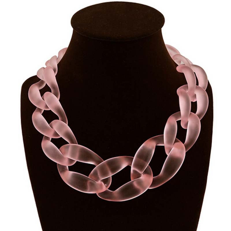 Unique designed big resin chain necklace colar linked choker and necklaces for women necklaces N1447 - CelebritystyleFashion.com.au online clothing shop australia