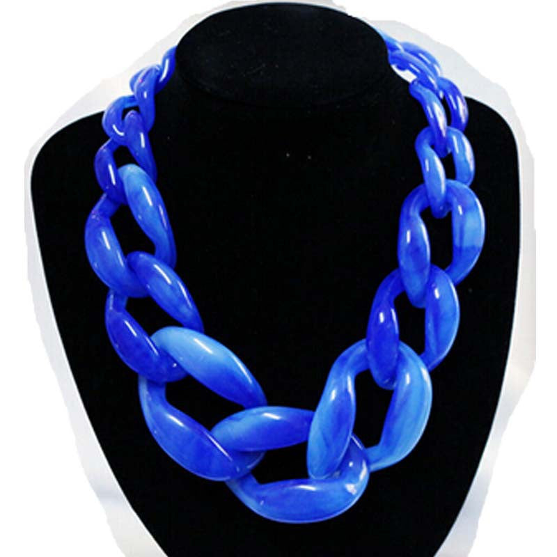 Unique designed big resin chain necklace colar linked choker and necklaces for women necklaces N1447 - CelebritystyleFashion.com.au online clothing shop australia