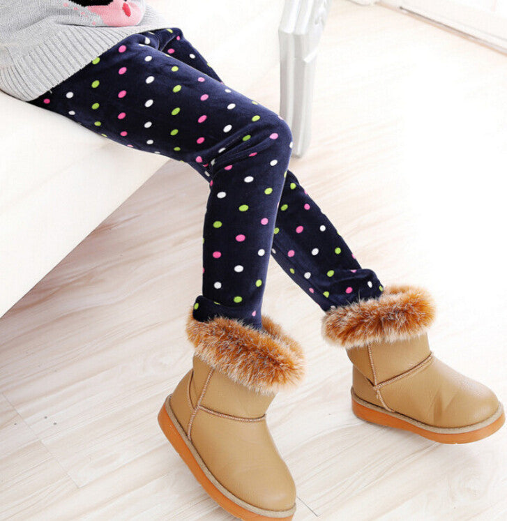 New Winter Girls leggings Children kids Pants Plus Velvet Thick Warm Pants Kids Trousers children's clothing bobo choses - CelebritystyleFashion.com.au online clothing shop australia