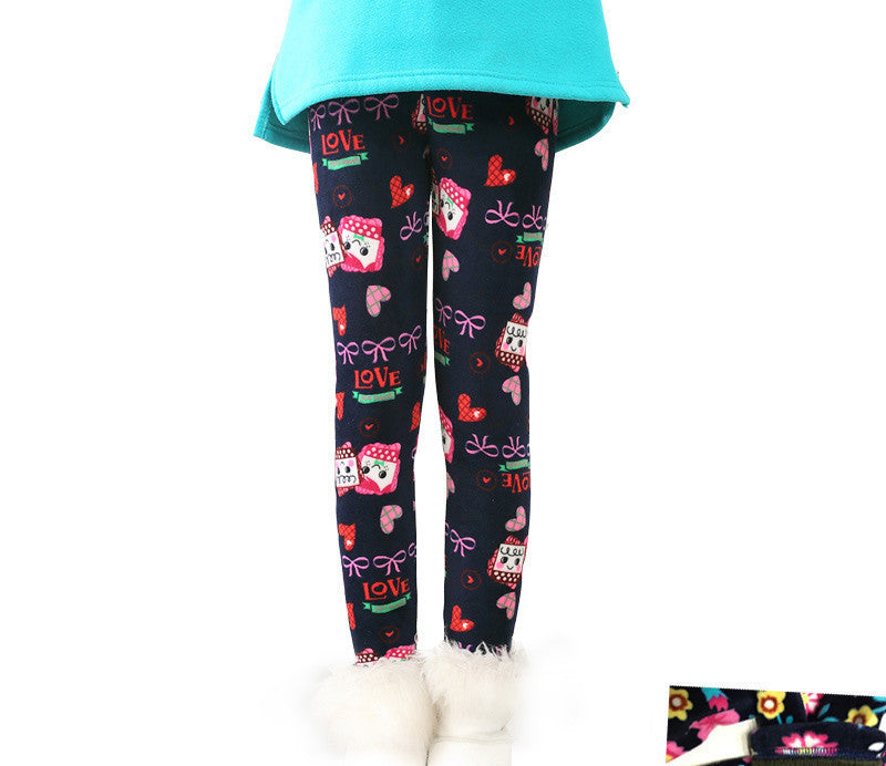 Plus Velvet Girl Kids Winter Pants Thickening Girls Leggings Cartoon For 24M-10Years Warm Girls' Trousers Children's Clothing - CelebritystyleFashion.com.au online clothing shop australia