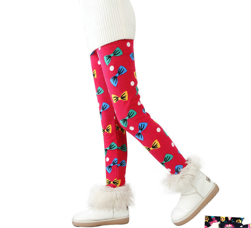 Plus Velvet Girl Kids Winter Pants Thickening Girls Leggings Cartoon For 24M-10Years Warm Girls' Trousers Children's Clothing - CelebritystyleFashion.com.au online clothing shop australia