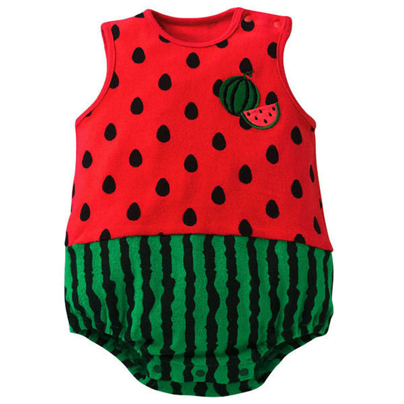 New Arrival Baby Girl Cartoon Romper Jumpsuit Infant Toddler Boy Sleeveless Button Baby Suit - CelebritystyleFashion.com.au online clothing shop australia