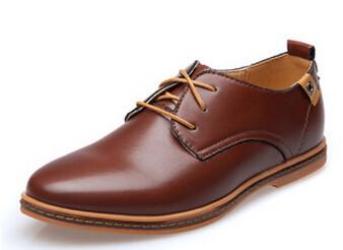 Men Leather Shoes Casual Leather Lace-up Shoes Black Brown Flat Leather Loafers Oxford shoes Plus size 45,46,47 - CelebritystyleFashion.com.au online clothing shop australia