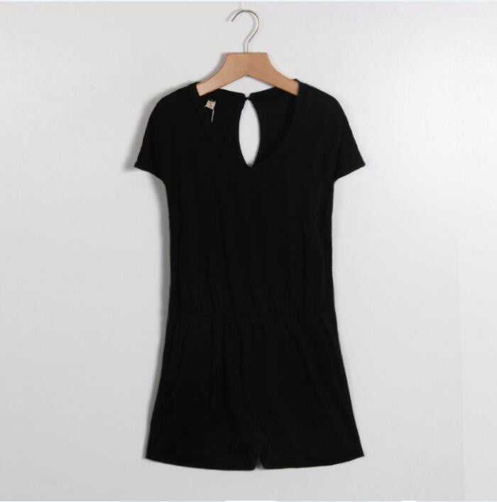 Summer Women Sexy Jumpsuit Rompers Short Sleeve Women Short Overalls bodysuit women playsuits Without Belt LJ3406E-Dollar Bargains Online Shopping Australia