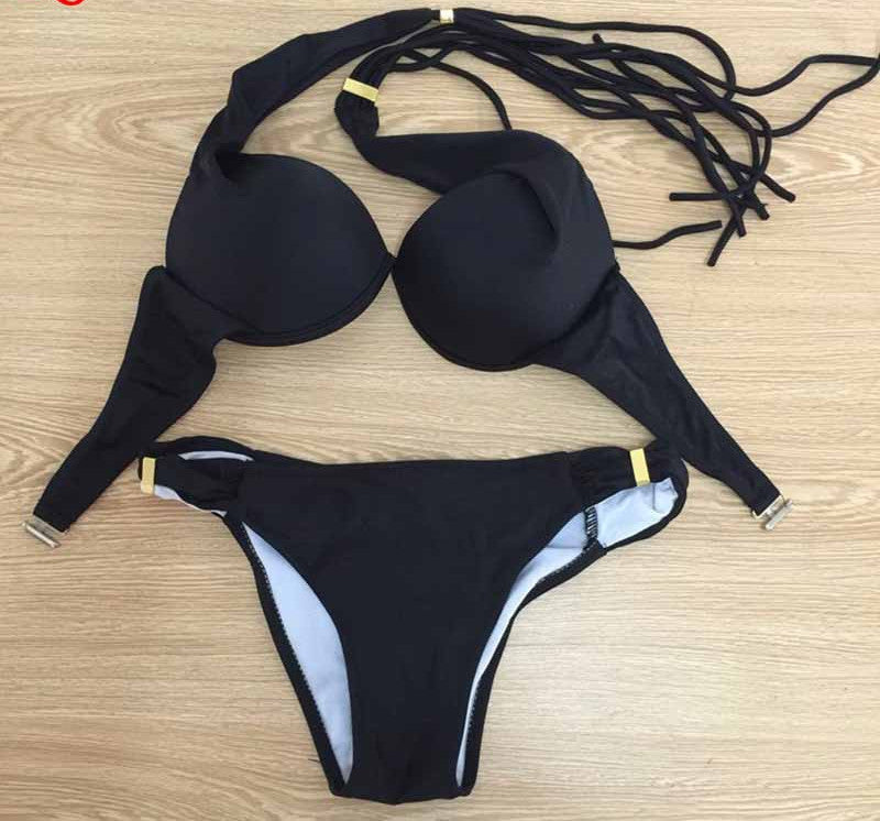 Push Up Bikini Brazilian Bandeau Top Neon String Bathing Suits Swimsuit Biquini Women Swimwear Sexy Bikini Set - CelebritystyleFashion.com.au online clothing shop australia