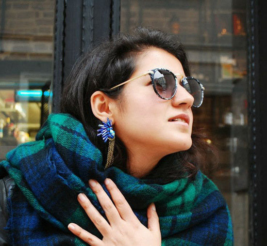 za Winter Tartan Scarf Desigual Plaid Scarf New Designer Unisex Acrylic Basic Shawls Women's Scarves za scarf - CelebritystyleFashion.com.au online clothing shop australia