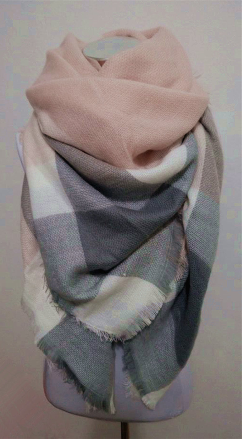 za Winter Tartan Scarf Desigual Plaid Scarf New Designer Unisex Acrylic Basic Shawls Women's Scarves za scarf - CelebritystyleFashion.com.au online clothing shop australia