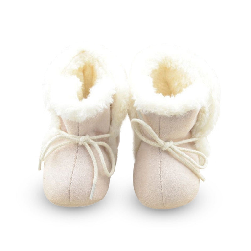 New Cozy Baby Shoes 3 Colors Winter Baby Girl Tie Up Booties Newborn Toddlers Kid Cozy Crib Shoes - CelebritystyleFashion.com.au online clothing shop australia