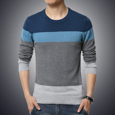 Korean fashion simple autumn male V-neck long-sleeve sweater solid color slim men's clothing - CelebritystyleFashion.com.au online clothing shop australia