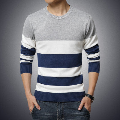 Korean fashion simple autumn male V-neck long-sleeve sweater solid color slim men's clothing - CelebritystyleFashion.com.au online clothing shop australia