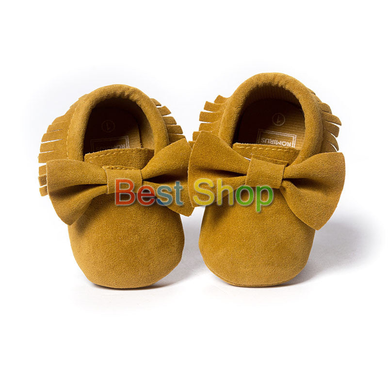 Cute Butterfly-knot Tassels Baby Moccasin Quality Infant Babies First Walkers Newborn Footwears Indoor Boots - CelebritystyleFashion.com.au online clothing shop australia