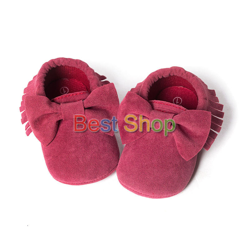 Cute Butterfly-knot Tassels Baby Moccasin Quality Infant Babies First Walkers Newborn Footwears Indoor Boots - CelebritystyleFashion.com.au online clothing shop australia