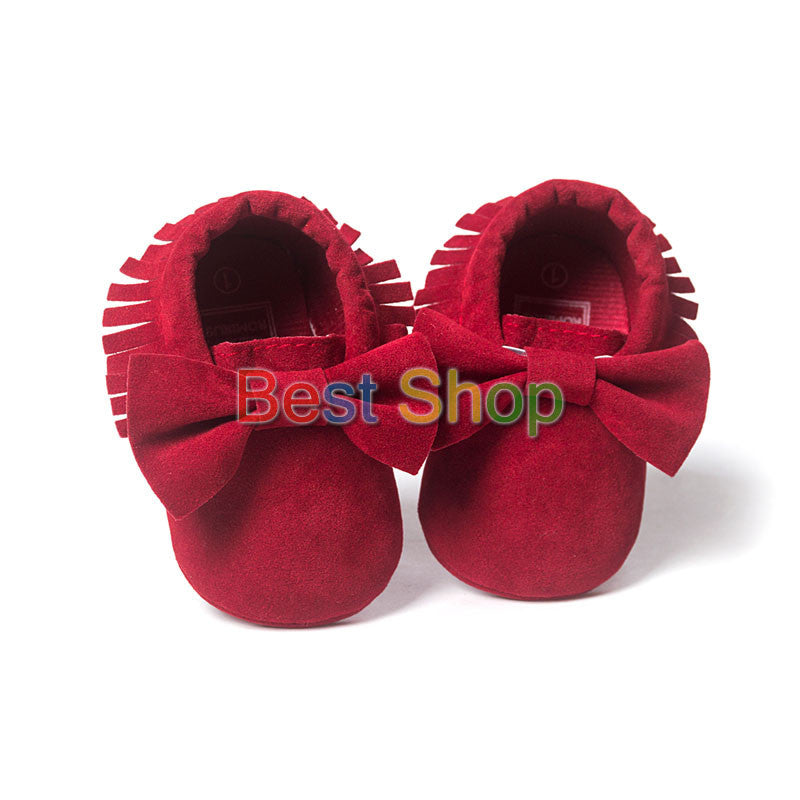 Cute Butterfly-knot Tassels Baby Moccasin Quality Infant Babies First Walkers Newborn Footwears Indoor Boots - CelebritystyleFashion.com.au online clothing shop australia