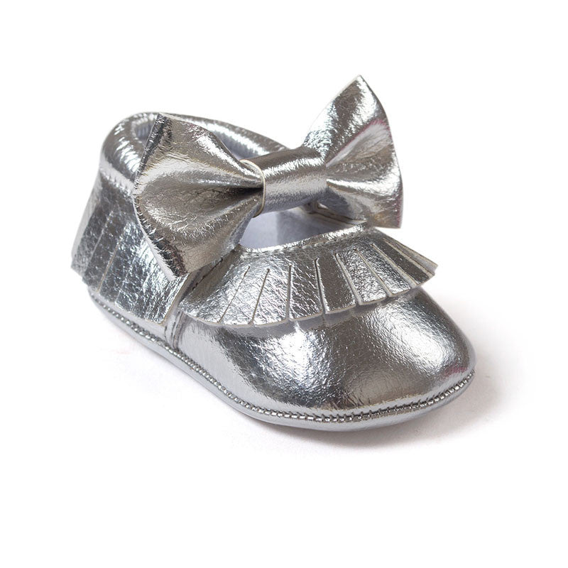 Baby Girls Mary Jane Flower Baby Shoes PU Leather Baby Moccasins Gold Bow Girls First Walker Toddler Moccs - CelebritystyleFashion.com.au online clothing shop australia