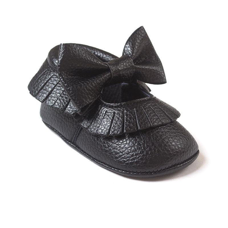 Baby Girls Mary Jane Flower Baby Shoes PU Leather Baby Moccasins Gold Bow Girls First Walker Toddler Moccs - CelebritystyleFashion.com.au online clothing shop australia