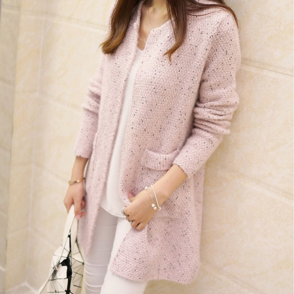 Winter Women Casual Long Sleeve Knitted Cardigans Autumn Crochet Ladies Sweaters Fashion Tricotado Cardigan-Dollar Bargains Online Shopping Australia