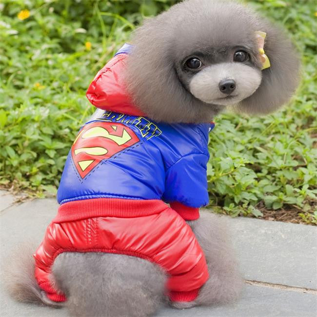 Pet Clothes Winter Warm Dog Coat Jumpsuit Hoodie Thicken Cotton-Padded Pet Clothing For Teddy Dogs Costume Cat Dog Clothes-Dollar Bargains Online Shopping Australia