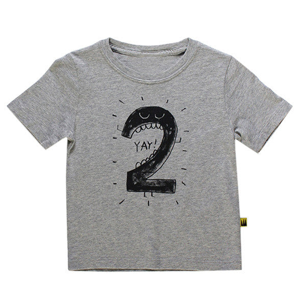 Number Letter Boys Print T shirt For Kids Summer T-shirts Baby Boy Funny Birthday T-shirts Kids Boys Casual Tops CG052 - CelebritystyleFashion.com.au online clothing shop australia