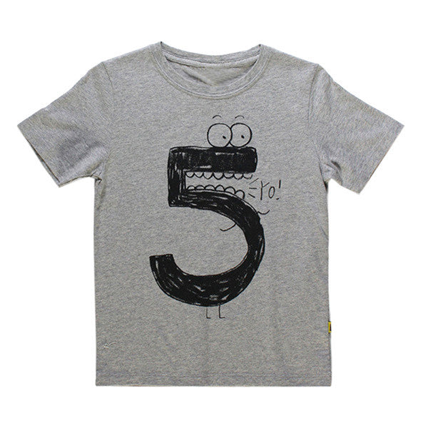 Number Letter Boys Print T shirt For Kids Summer T-shirts Baby Boy Funny Birthday T-shirts Kids Boys Casual Tops CG052 - CelebritystyleFashion.com.au online clothing shop australia