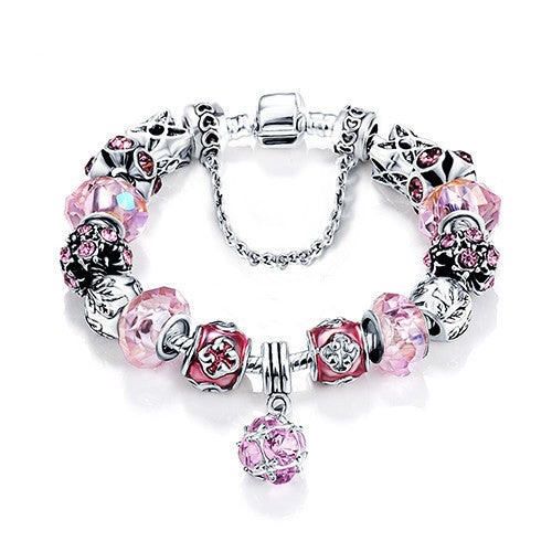 Bottom Price Promotion 2 Weeks LZESHINE Antique Silver Original Women Glass Charm Bracelet & Bangle Fit Charm Bracelet - CelebritystyleFashion.com.au online clothing shop australia