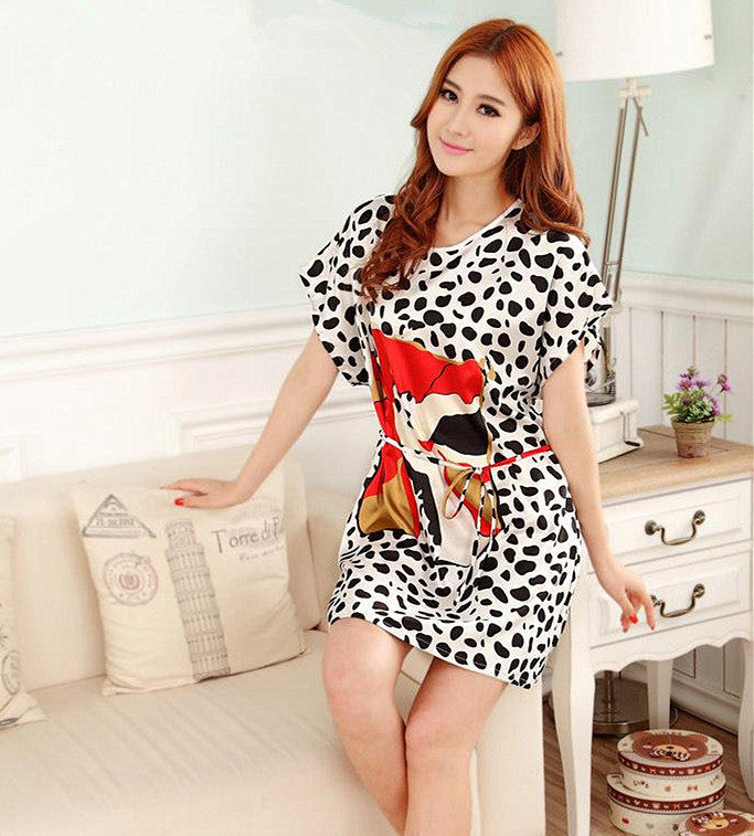 Fashion Lady Summer Robe Women's Silk Rayon Bath Gown Night gown One Size Xsz029-Dollar Bargains Online Shopping Australia